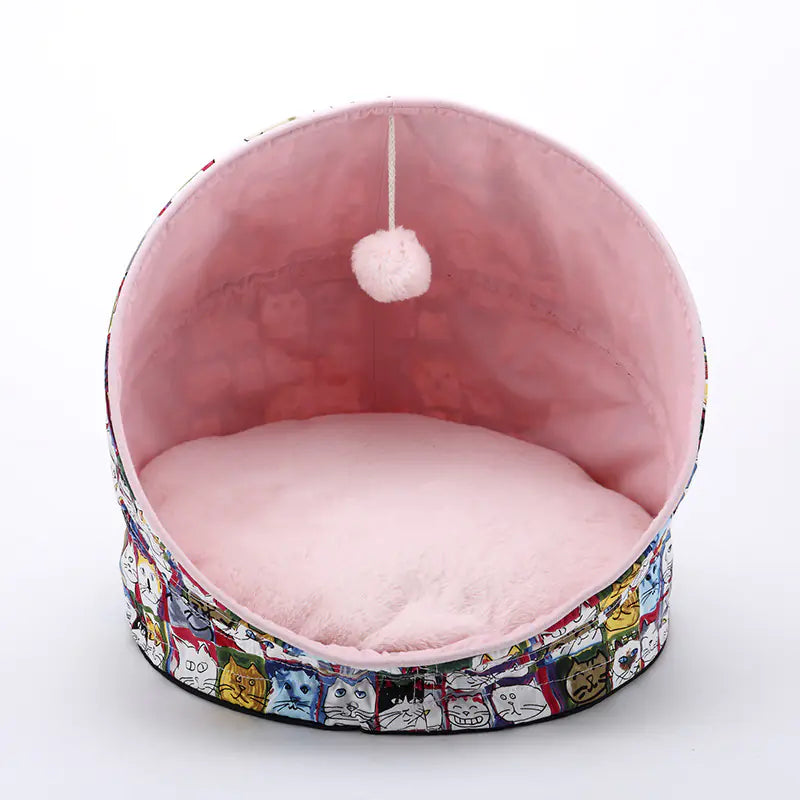 Enclosed Cat House Bed