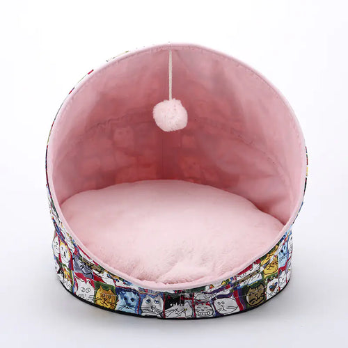 Enclosed Cat House Bed